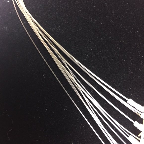 Multi Strand Sequins and Beads Necklace White - Picture 3 of 5